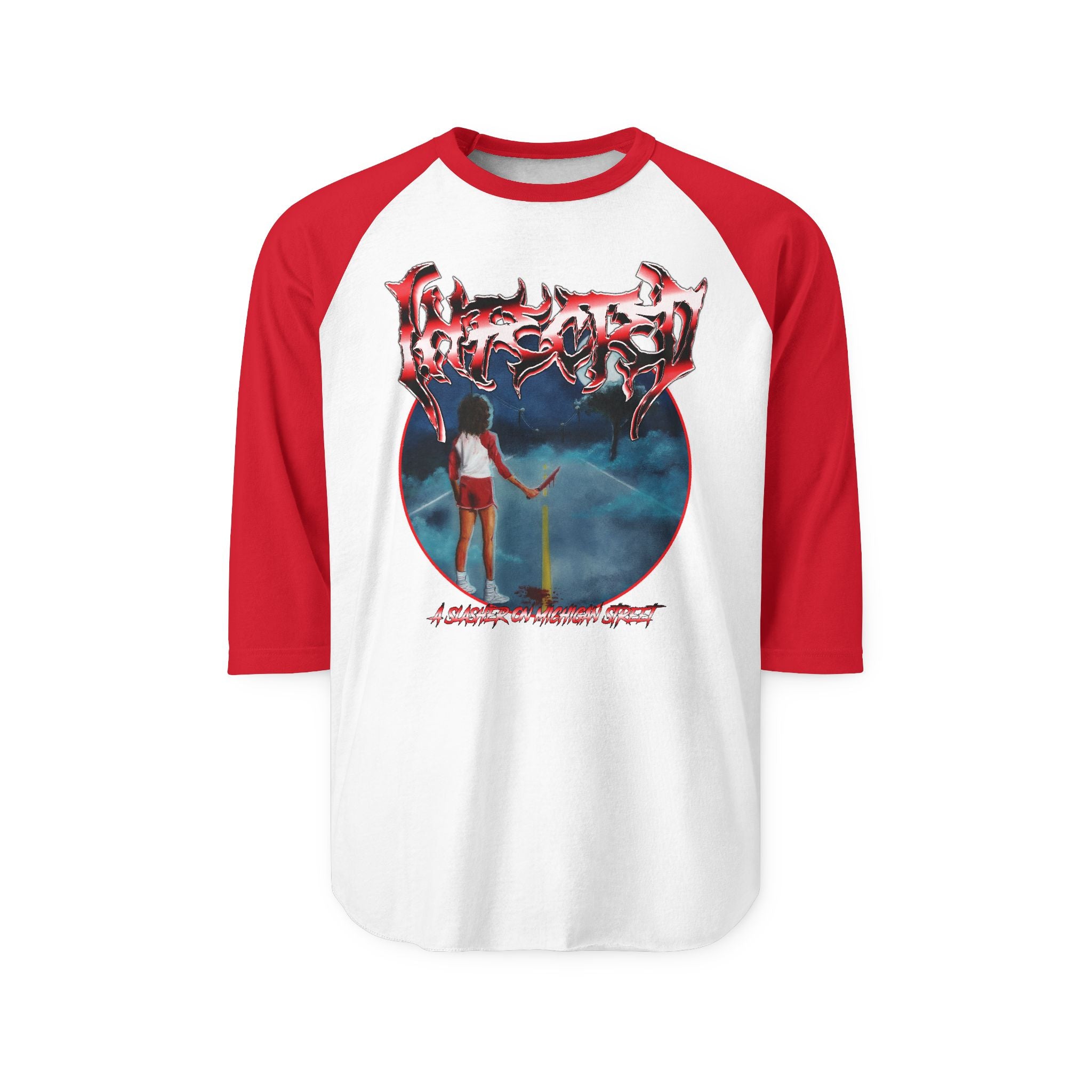 A Slasher On Michigan Street, Baseball Raglan